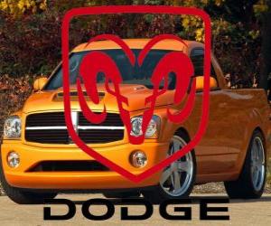 Puzzle Dodge λογότυπο, αμερικανικό εμπορικό σήμα αυτοκινήτων